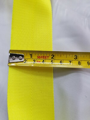 Hi VIS GELBES NYLON Gurtband UK Lager kostenlose Proben verfügbar pro mtr oder volle Rolle
