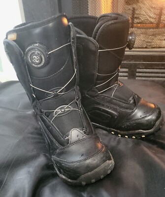 Hit the Slopes- Atlantis Men's Sz Black Snowboard Boots BOA