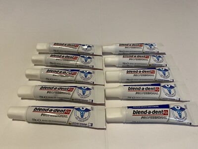 10 Tubes (100g) Professional Denture Cream - 10g ea x 10 - Exp 2024