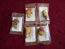 SCOOBY DOO set of 5 PUFFY 3D STICKERS SABRITAS mexican promo HANNA BARBERA VELMA