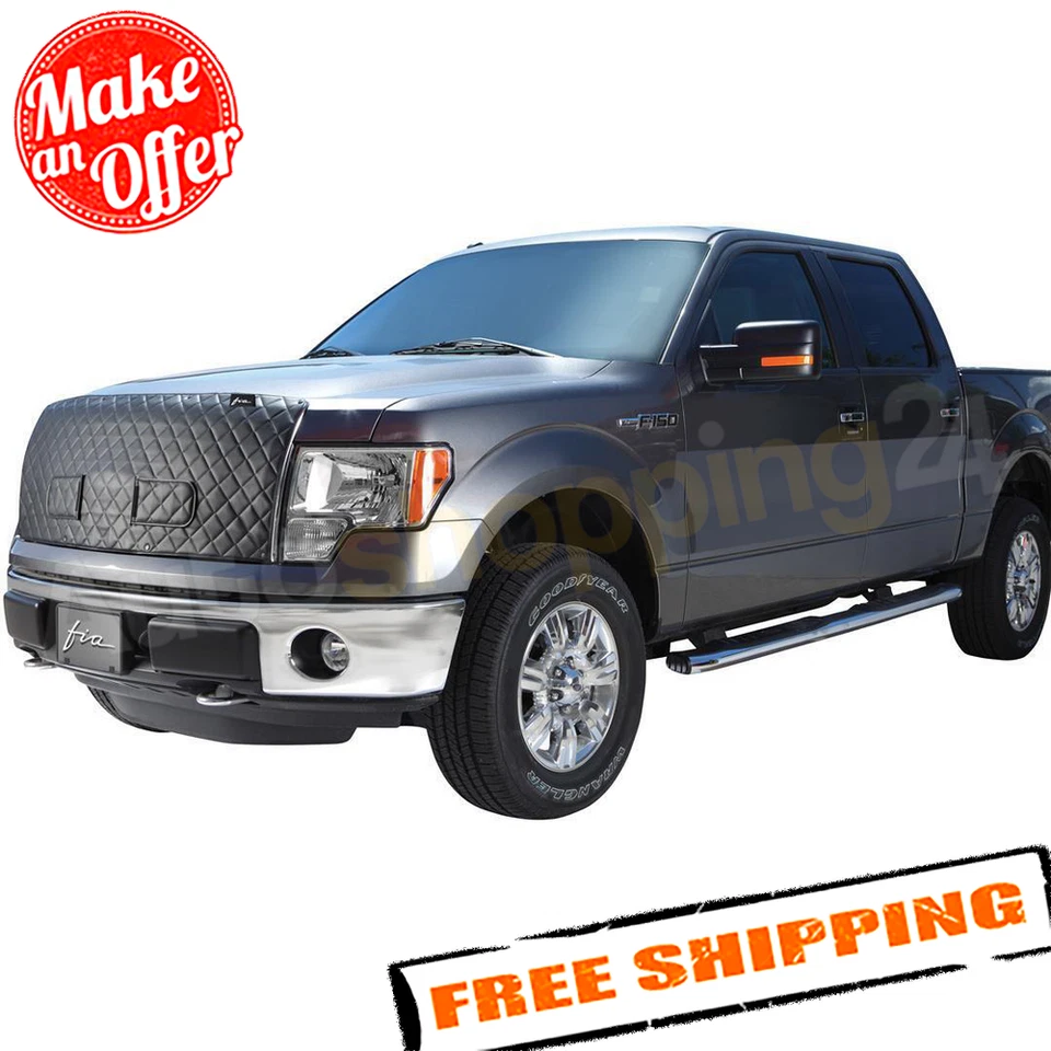 FIA WF922-7 Black Winter Front/Bug Screen Set for 99-04 Ford F-Series Super Duty Foto 2 de 3