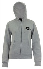 Outerstuff NCAA Women's Fleece Iowa Hawkeyes Logo Hoodie, Gray