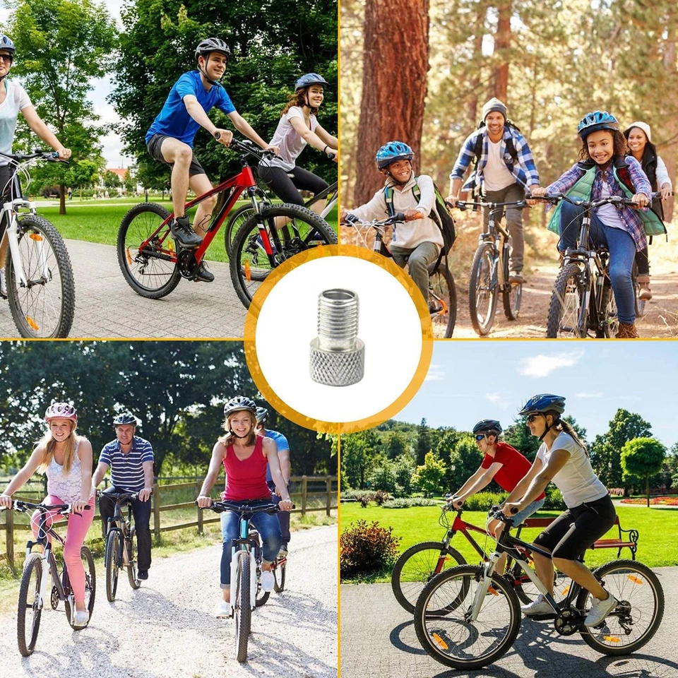  Adaptador de válvula superior Boquilla de aire para bicicleta Tubo interior Herramientas Suministros para bicicletas Foto 4 de 4