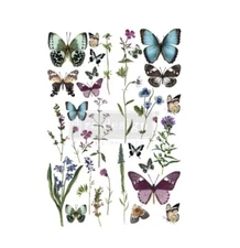 Redesign With Prima "Butterfly Oasis" Decor Transfer, Rub On Image Decal