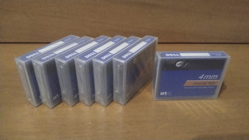 Dell 150M 20GB/40GB 4MM Data Tapes Digital  New Sealed Pack of 6 w Cleaning Tape