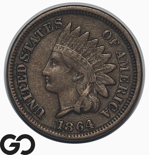 1864 Indian Head Cent — photo from the most recent tracked eBay sale