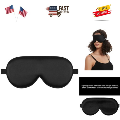 #ad Sleep Mask Silk Eye Cover with Shaped Padding for Pressure Free Sleeping Foa... $18.99