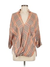 Holding Horses Women Orange 3/4 Sleeve Blouse 8