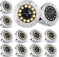 Solar Bodenleuchte 12 StüCk 12 Leds 800Mah Warmweiß