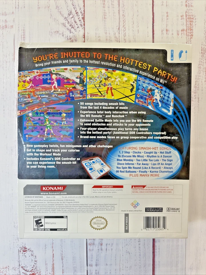 Dance Dance Revolution: Hottest Party (game & dance pad) (Wii, 2007) - Image 3 of 3