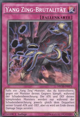 YuGiOh Yang Zing-Brutalität NECH-DE075 Common Deutsch Excellent unl.