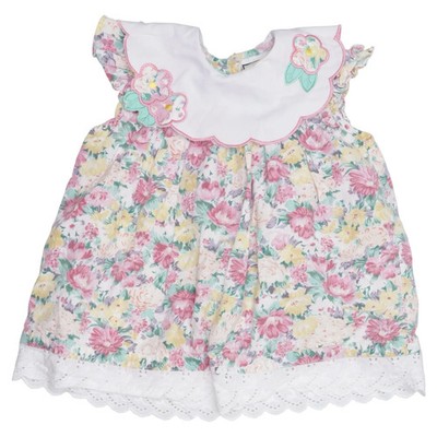 Kimo, Kleid, Größe: 80, Weiß/Mehrfarbig, Baumwolle, Blumen, Mädchen #7e6