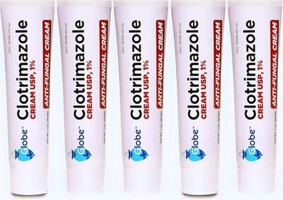 5 Pack Anti-Fungal Cream Cure Athletes Foot, Jock Itch,Compare to Lotrimin AF 1%