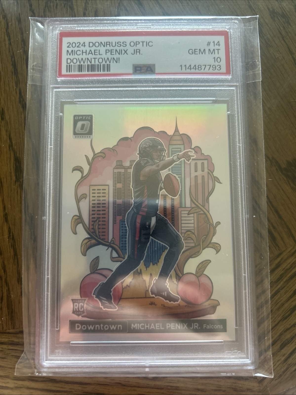 Michael Penix Panini Donruss Optic Downtown! #14 Base