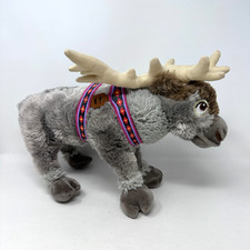 Disney Frozen Sven Reindeer Plush Feld Stuffed Animal Posable Legs Gray Toy 14"