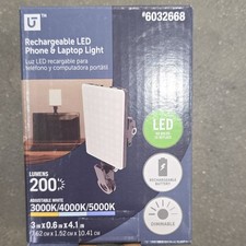 Utilitech Rechargeable LED Phone Laptop Light Adjustable Dimmable USB