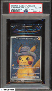 Pokemon Pikachu con Cappello in Feltro Grigio Van Gogh 085 Classificato Sigillato Promo PSA 10