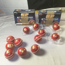 SF Stanford True Test Red Leather Ball 12 (6 New 6 Used) Size Youth 4 3/4 Oz