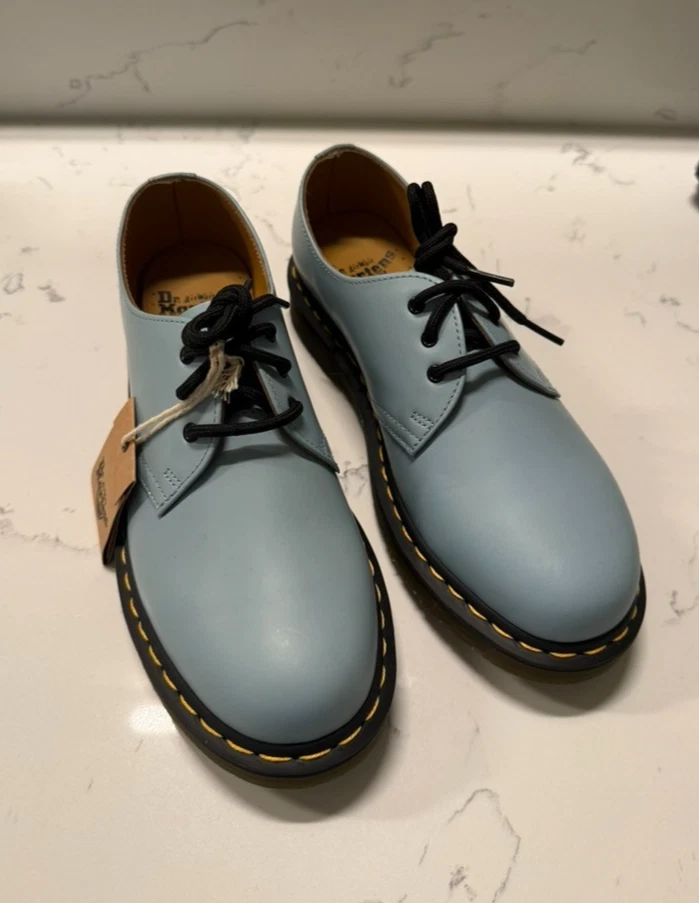 Dr. Martens Low (1-1.9 in) Heel Height Blue Boots for Women for