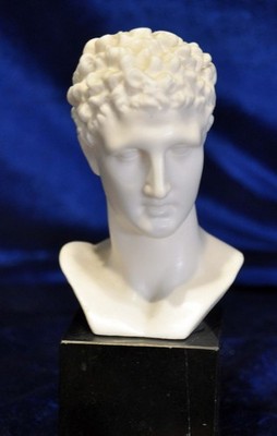 NEOCLASSICAL GREEK ROMAN HERMES BUST RELIEF ARCHITECTURAL MYTHOLOGY FACE MARBLE
