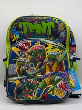 TMNT Teenage Mutant Ninja Turtles Nickelodeon 17" Backpack Glows In The Dark NEW