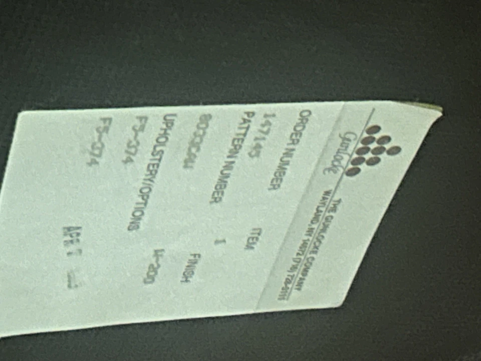 Pair Of Gunlocke Co. Chairs (2) with Blue White Stripe Upholstery Ship/Local PU - Image 2 of 4