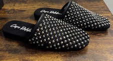 Cape Robbin Slip Ons~Black Studded Mule Slide...