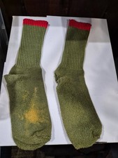Boy Scouts of America Official Vintage BSA Socks Olive Green Red Bands V