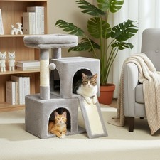 Pawz Road Gray PAWZ Road Cat Tree Condo 30 inch Sisal Scratching Tower Ramp Gray