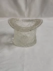 Vintage Fenton Clear Glass Daisy Button Top Hat Toothpick Holder Trinket