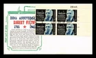 DR JIM STAMPS US COVER ROBERT FULTON FDC PLATE BLOCK KHOL KRAFT CACHET