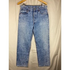Vintage 1989 Levi  s 501 Jeans Button Fly 34 x 32 31 x 28.5 Acid Wash Made USA