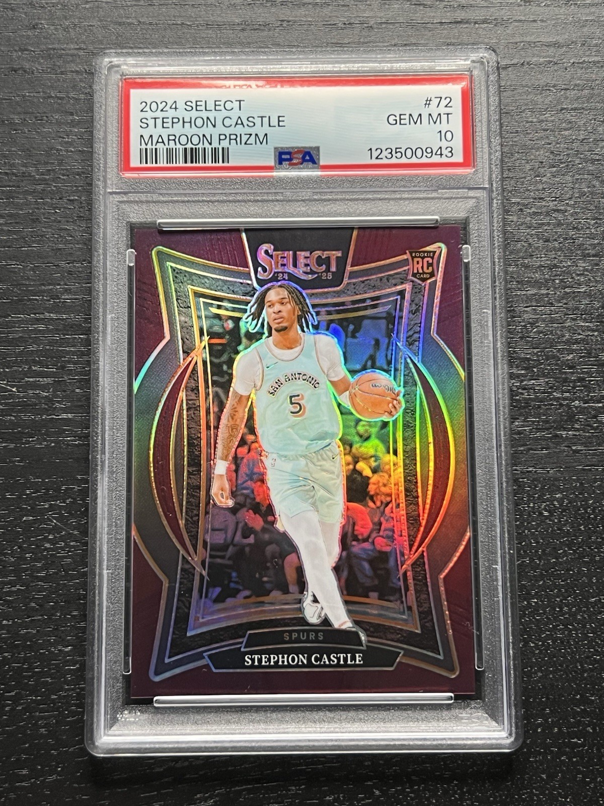 2024-25 Panini Select STEPHON CASTLE Concourse Maroon 1/175 PSA 10 **1st Print**