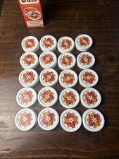 Vintage Kerr Decorated Mason Jar Caps Fruit And Daisy 16 Count