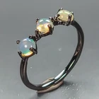 Fine Art ring Natural Opal Ring 925 Sterling Silver Size 6.75 /R469396