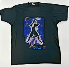 David Bowie Serious Moonlight 1983 Tour T‑Shirt Original European tour Map Back