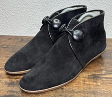 Vintage Salvatore Ferragamo Booties Womens Black Suede Limited Edition