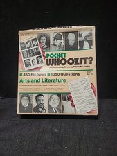 Vintage Pocket Whoozit Arts and Literature Strategy Picture Trivia Game 1985