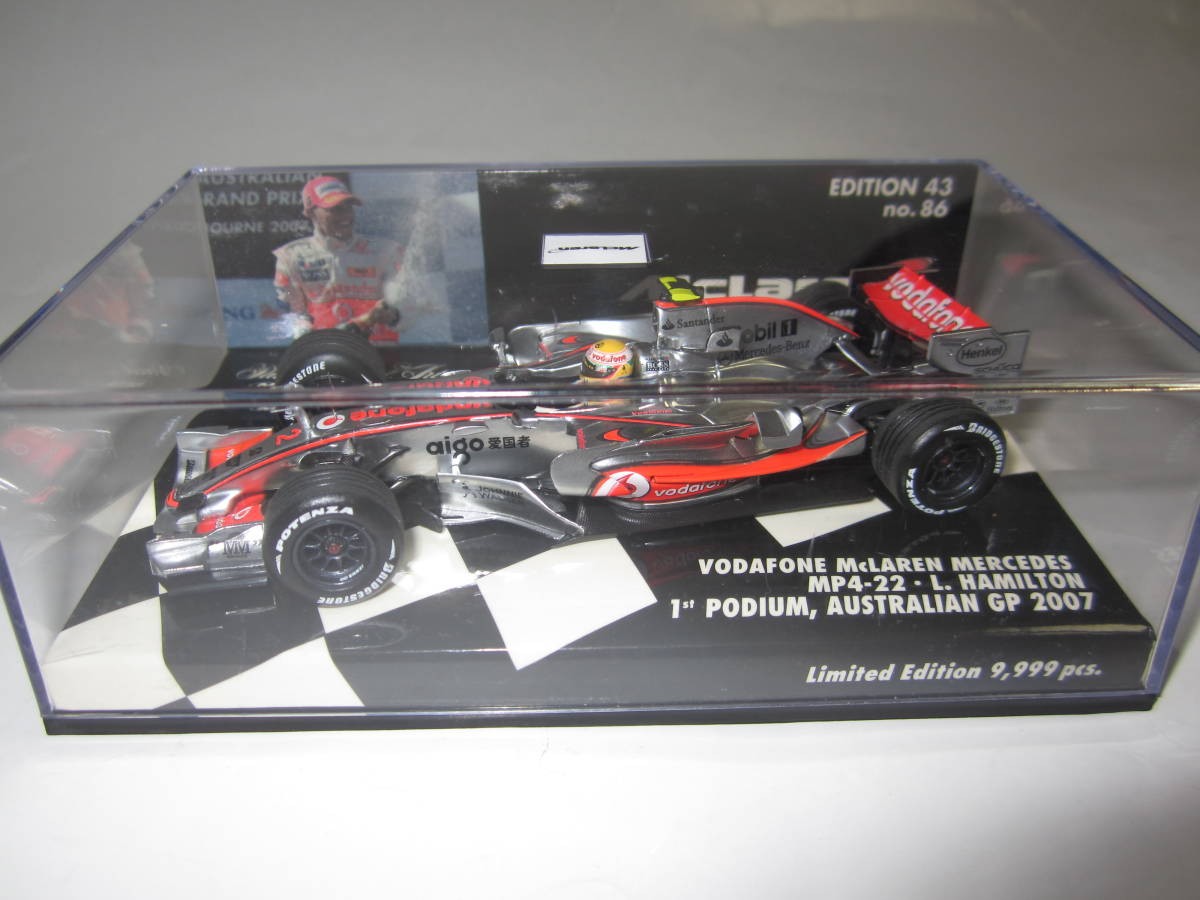 Pma Minichamps 1/43 Mclaren Mp4-22 2007 Australian Grand