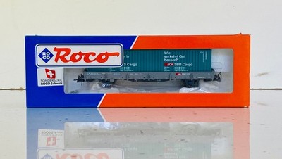 ROCO 46323CON SBB CFF FFS Ks Flachwagen beladen mit 40' SBB Cargo Container - H0