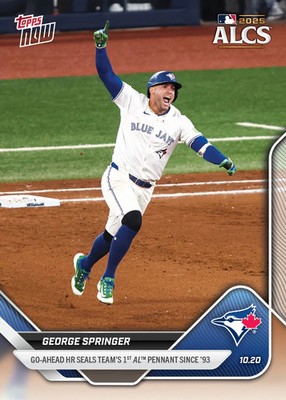 George Springer Blue Jays 2025 MLB Topps NOW Card #888 3 Run HR