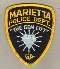 Obsolete Marietta Police Department Patch Georgia GA FREE SHIPPING