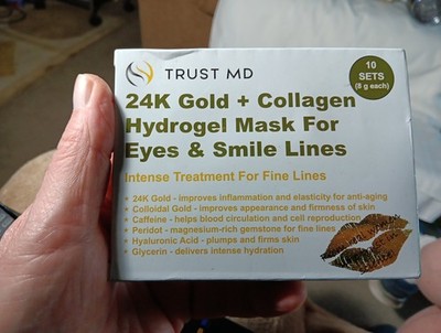 Trust MD 24K Gold + Collagen Hydrogel Mask for eyes and smile lines 4 Sets