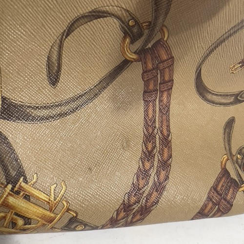 Ralph Lauren Equestrian Design Caldwell Beltin Tan Large Tote Handbag - Picture 3 of 14