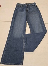 Aeropostale Women's High Rise Wide Leg Jean Size 6 Medium Wash Vintage Inspired