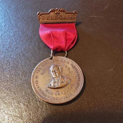 1899- 33rd ANNUAL ENCAMPMENT - G.A.R. Youngstown,OH Delegate Ribbon and Medal
