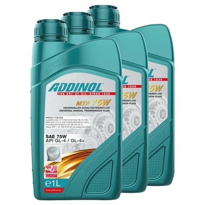 Getriebeöl ADDINOL 75W Multi Transmission Fluid 75 W 3X 1 Liter für Peugeot Seat