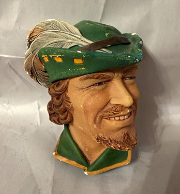 VTG 1985 Legend Products Robin Hood Chalkware Head Wall Plaque England Wright