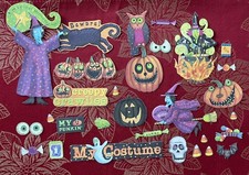  H3 - RARE K  COMPANY DOUBLE SIDED HALLOWEEN DIE CUTS - 30 PIECES FREE SHIPPING