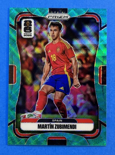 Martin Zubimendi - 2026 Panini Prizm FIFA World Cup - Teal Wave /99 - Spain